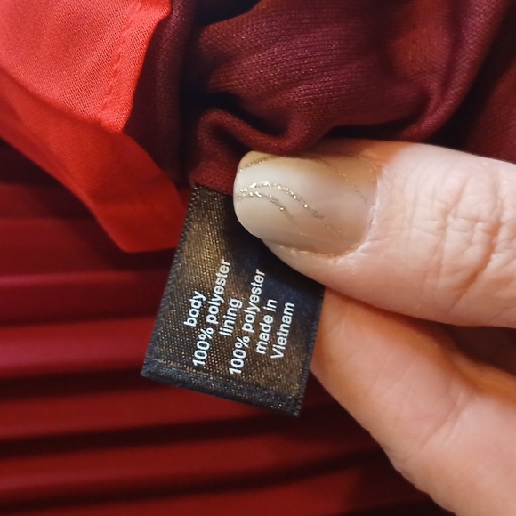 Layne BRYANT SIZE 28 plus sized pleated vibrant red and fushia dress - Picture 5 of 8